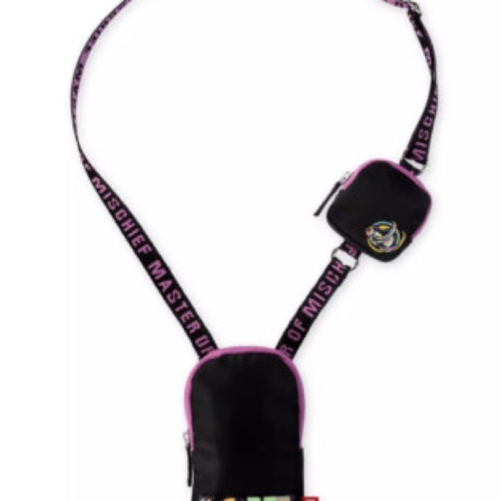 Mischief Master Crossbody Bag - Black and Pink
